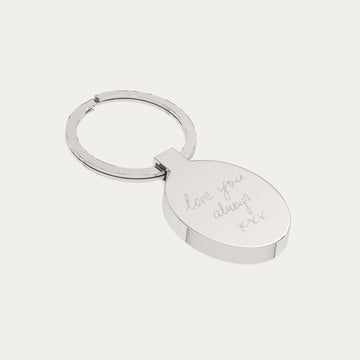 Oval Actual Handwriting Keepsake Keyring